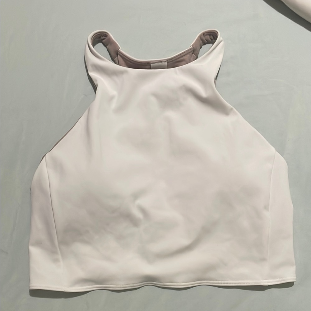 Women's White Sleeveless Top